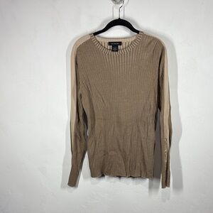 Calvin Klein Jeans Tan Ribbed Knit Sweater size medium